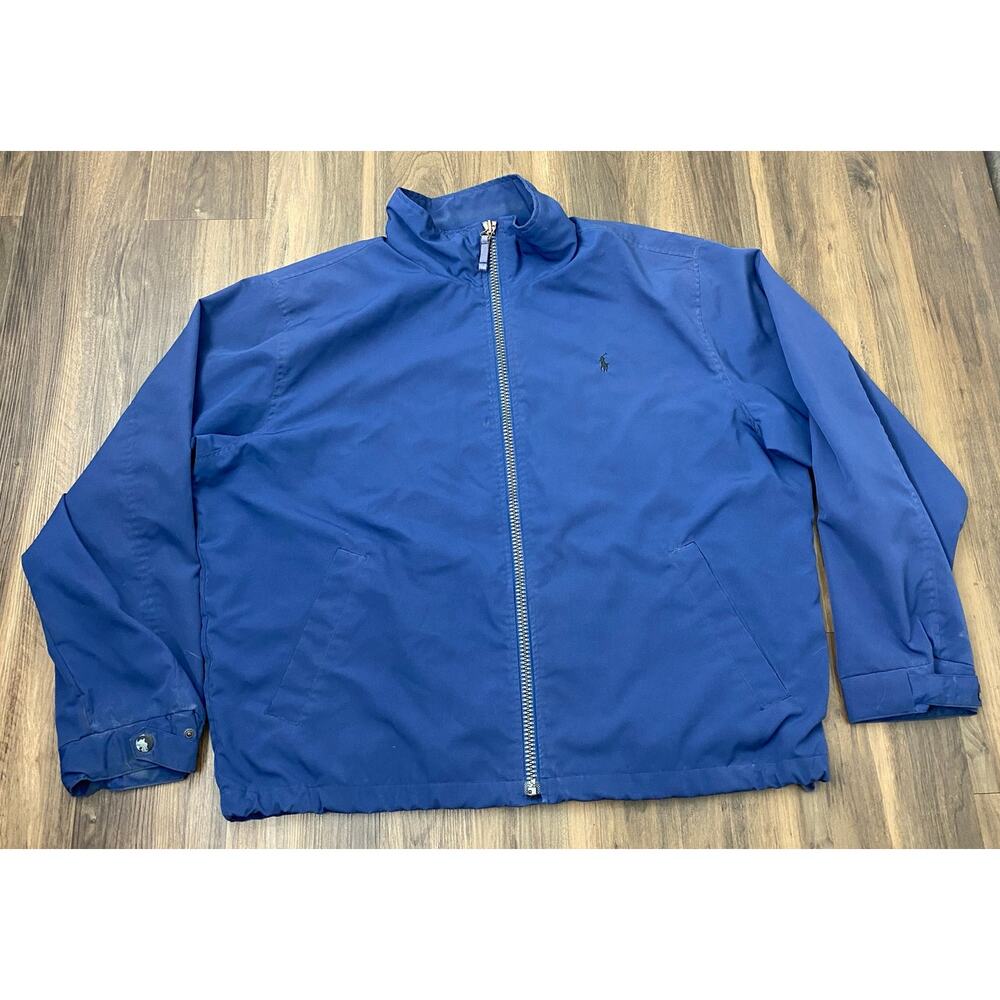 VTG Men Polo Ralph Lauren Harrington navy mesh lined windbreaker jacket coat XL